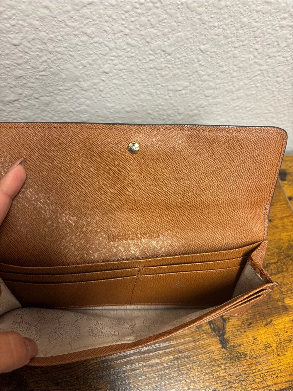 Michael Kors Brown Leather Continental Wallet